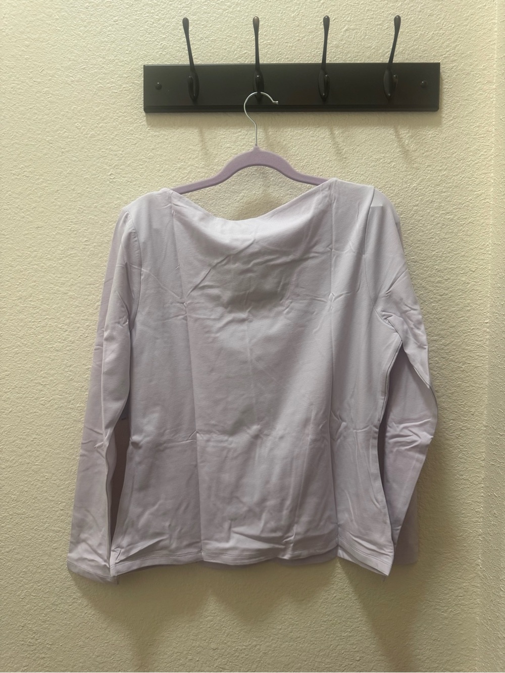 Banana Republic Light Lavender Long Sleeve Boatneck Top - Picture 2 of 4